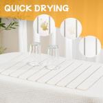 Oxydrily Stone Drying Mat for Kitchen Counter, Large Stone Dish Drying Mat Foldable, Absorbent Diatomaceous Earth Bath Mat Quick Dry for Kitchen Dishes Bottles Cups Bathroom Any Countertop 23" x 15.3"