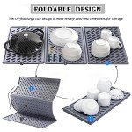 Silicone Dish Drying Mat for Kitchen Counter, Collapsible Trifold Large Dish Drainer Mat, Drying Mat with Hook, 24x16In Non-Slip Silicone Sink Mat, Easy to Clean