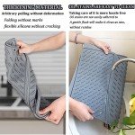 Silicone Dish Drying Mat for Kitchen Counter, Collapsible Trifold Large Dish Drainer Mat, Drying Mat with Hook, 24x16In Non-Slip Silicone Sink Mat, Easy to Clean
