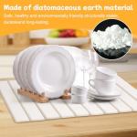 Oxydrily Stone Drying Mat for Kitchen Counter, Large Stone Dish Drying Mat Foldable, Absorbent Diatomaceous Earth Bath Mat Quick Dry for Kitchen Dishes Bottles Cups Bathroom Any Countertop 23" x 15.3"
