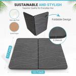 Natural Stone Dish Drying Mat - Foldable (17.7x 13.7 inches), Quick-Drying, Non-Odor, Water Resistant