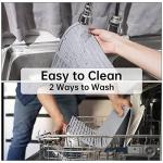 NiHome Trifold Dish Drying Mat Extra-Large 24"x13", Foldable Compact Easy Storage Silicone Drying Mat for Kitchen Counter Heat & Cold Resistant, Easy to Clean Anti-Slip Durable Dish Drying Kitchen Mat