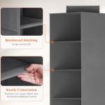 Lifewit 7 Compartments Hat Organizer for Baseball Caps, 1 Pack Hat Rack Hanging Storage Organizer, Non-Woven Fabric Display Shelf Holds Up to 40 Hats, Cap Holder Hanger for Closet, Bedroom, Grey