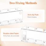 Lifewit 3 Pack Hat Organizer for Baseball Caps, Hat Storage Rack for 21 Ball Caps, Hat Stand Shelf for Trucker Hat and Golf Cap in Closet, Bedroom, Dresser, Clear