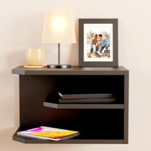 DIZAII Floating Nightstand, Floating Bedside Table, Wall Mounted Nightstand, Wall Mounted Bedside Table, 3 Tier Floating Night Stand for Bedroom, Living Room, Office