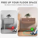 LOFTEY Floating Nightstand with Drawer, Floating Bedside Table, Wall Mounted Nightstand, Floating Shelf with Drawer,Floating Drawer for Bedroom, Walnut 15.5"x12"x6"