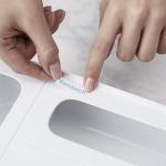 StoraBag Drawer Food Bags Dispenser, 4-Slot, Plastic Sandwich Bag Organizer for Kitchen Storage, White