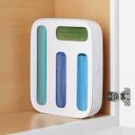 StoraBag Drawer Food Bags Dispenser, 4-Slot, Plastic Sandwich Bag Organizer for Kitchen Storage, White