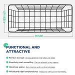 Ptinyiv 2 Pack Hanging Wall Basket Wire Storage Baskets, Adhesive Basket for Cabinet Door Organizer No Drilling, Hanging Fruit Baskets for Kitchen, Pantry Organization, Bathroom, Black