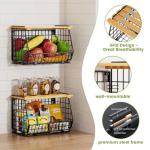 GGIU Wire Fruit Basket for Kitchen Storage: Hanging and Counter Basket for Vegetable Produce - Potato and Onion Storage for Pantry 3 Pack