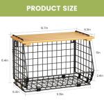 GGIU Wire Fruit Basket for Kitchen Storage: Hanging and Counter Basket for Vegetable Produce - Potato and Onion Storage for Pantry 3 Pack