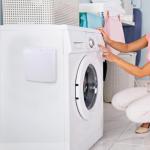 Picowe Magnetic Laundry Storage, Large Lint Holder Bin, Space-Saving Trash Container Hanging on Dryer, Washer or Wall Mount (Gray White)