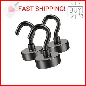 Heavy Duty Magnetic Hooks - Pack of 3