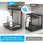 Merrylun Under Sink Organizers, 2 Pack with Drawers