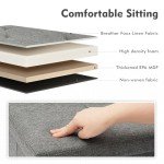 Grey Storage Ottoman with Flipping Lids, 30"x15"x15