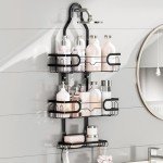 3-Tier Rustproof Shower Caddy with Hooks