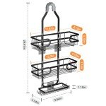 3-Tier Rustproof Shower Caddy with Hooks