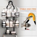 3-Tier Rustproof Shower Caddy with Hooks