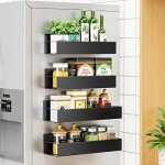 4 Pack Magnetic Spice Racks for Fridge