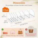 Lifewit 2-Pack Adjustable Purse Organizer Dividers