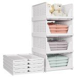 5-Pack Stackable Storage Baskets for Home Organization