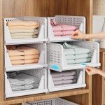 5-Pack Stackable Storage Baskets for Home Organization