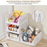5-Pack Stackable Storage Baskets for Home Organization