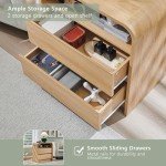 25" Tall Modern Nightstand with Charging Station