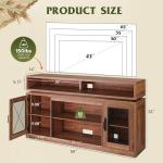 WLIVE 58" Farmhouse TV Stand with LED Lights