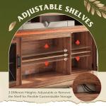 WLIVE 58" Farmhouse TV Stand with LED Lights