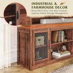 WLIVE 58" Farmhouse TV Stand with LED Lights