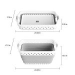 Collapsible Plastic Laundry Basket - Space-Saving Container with Comfort Grip Handles for Laundry Room Organization and Storage by Lavish Home (Gray)