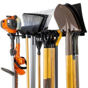 StoreYourBoard Bedrock Tool Garage Tool Organizer Wall Mount, Garage Organization and Storage, Shovel & Rake Hangers Garden Yard Tool Rack, Industrial Steel Holds 250 Pounds