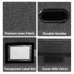 BALEINE File Organizer Box with Lid, Collapsible File Folder Organizer with Plastic Slide, Hanging File Folder Box for Office Document Storage (1 Pack, Black)
