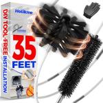 Holikme 35 Feet Dryer Vent Cleaning Brush, Lint Remover, Synthetic Brush Head, Use with or Without a Power Drill