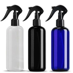 LiBa Spray Bottles (4 Pack,16 Oz), Refillable Empty Spray Bottles for Cleaning Solutions, Hair Spray, Watering Plants, Superior Flex Nozzles, Mist Sprayer, Bleach/Vinegar/Rubbing Alcohol Safe