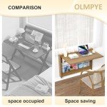 Wall Mounted Folding Table with Iron Bracket