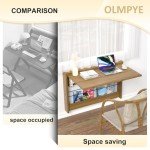 Wall Mounted Folding Table with Iron Bracket