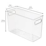 Stackable Plastic Kitchen Organizer Bin with Handles