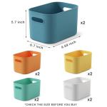 10-Pack Colorful Plastic Storage Bins for Organizing