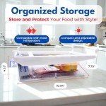 Fridge Drawer Organizer with Liners - 18.5" Max Size