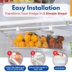 Fridge Drawer Organizer with Liners - 18.5" Max Size