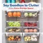 Fridge Drawer Organizer with Liners - 18.5" Max Size
