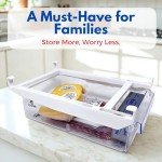 Fridge Drawer Organizer with Liners - 18.5" Max Size