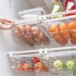 Fridge Drawer Organizer with Liners - 18.5" Max Size