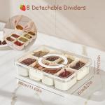 Clear Divided Snack Box with Lid and Handle