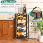 5-Tier Rolling Kitchen Organizer with Pull-Out Baskets
