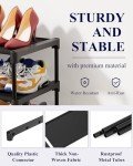Kitsure Sturdy Black Shoe Rack Organizer Shelf