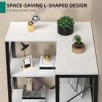 YITAHOME 5-Tier L-Shaped Corner Bookshelf