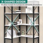 YITAHOME 5-Tier L-Shaped Corner Bookshelf